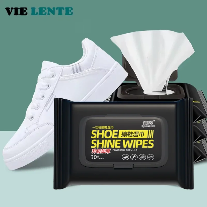 Care For Sneaker - 12-60 個使い捨て靴クリーンワイプポータブル白靴クリーニングケアワイプスニーカークリーニングクイックウェットワイプ VIE LENTE