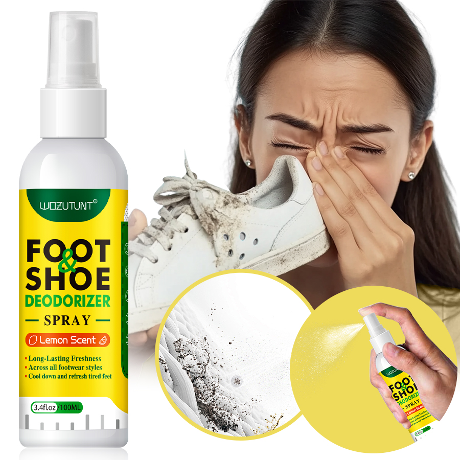 Sneaker Care - 100 ミリリットル足靴消臭スプレーレモン香水足衝撃臭ネメシス消臭除去抗菌リフレッシュ悪臭芳香剤