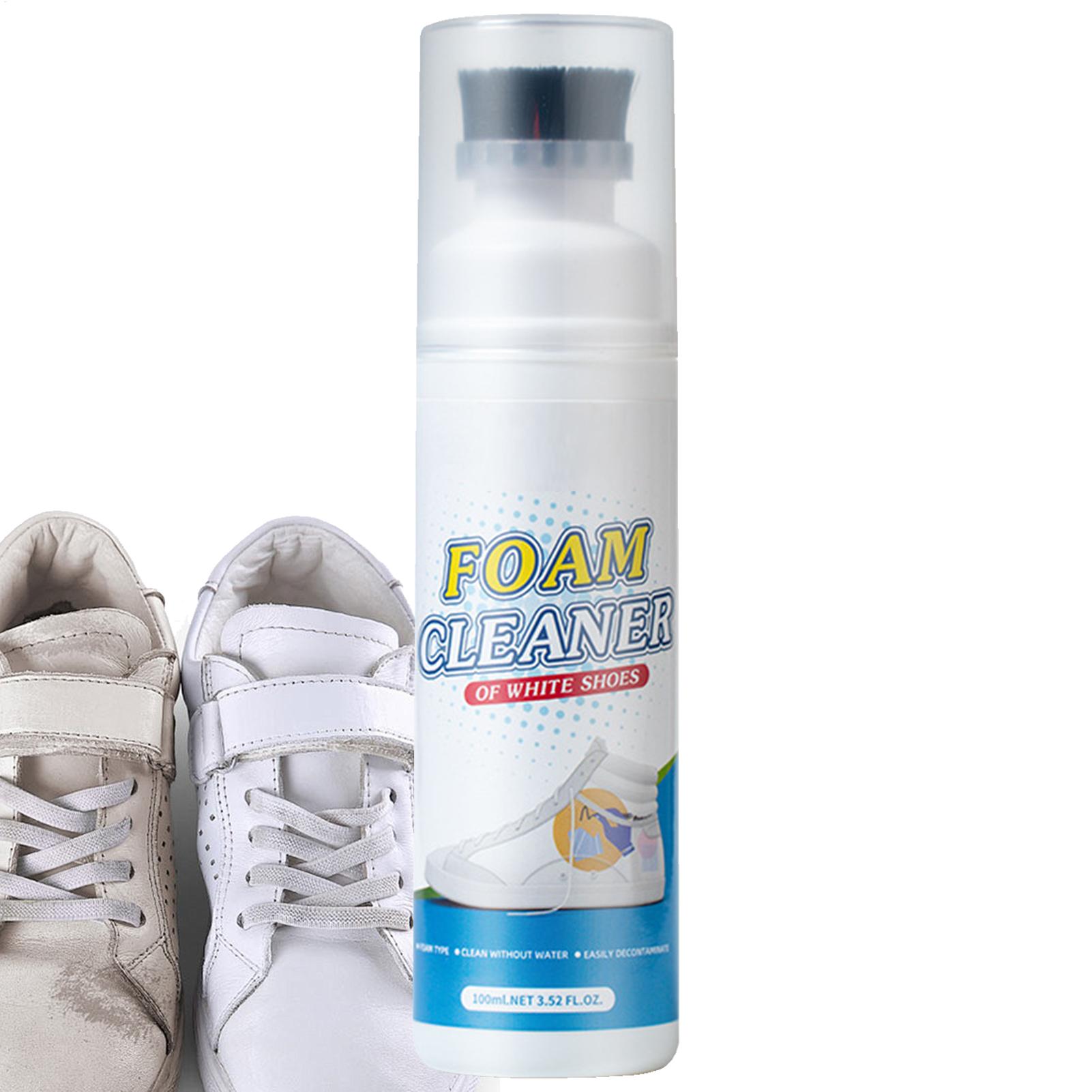 Sneaker Care Foam - 100ml スニーカークリーナー フォームクリーナー 白い靴、ブーツ、キャンバスの汚れ落としスプレー 汚れ、油汚れ、黄ばみを除去