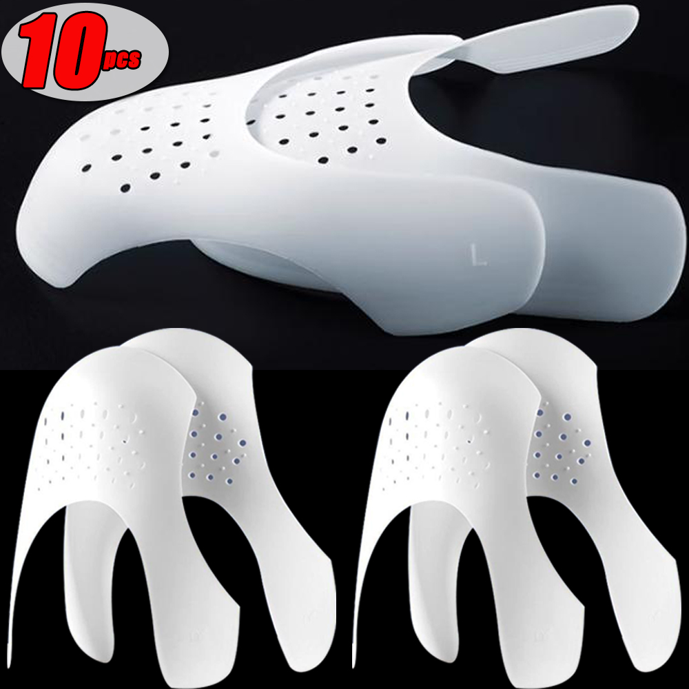 Sneaker Care Crease Protector - スニーカー用のしわ防止靴ヘッドプロテクター,つま先キャップ,スポーツ用のしわ防止折りたたみ靴サポート,10個