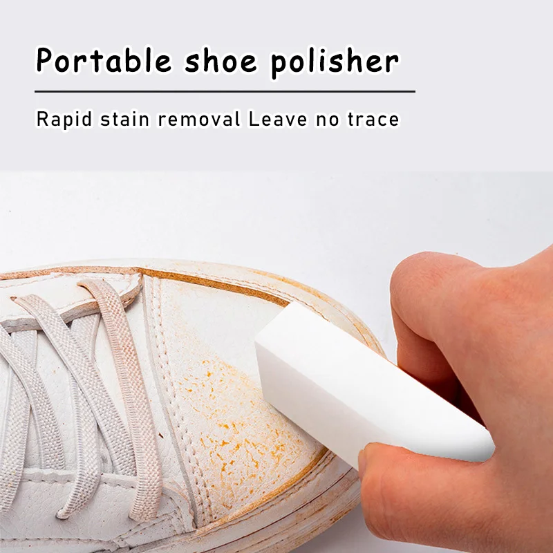Sneaker Care White - ポータブル靴磨き器 光沢のある白い靴のスケール除去 簡単に使用できるスニーカーの除染消しゴム