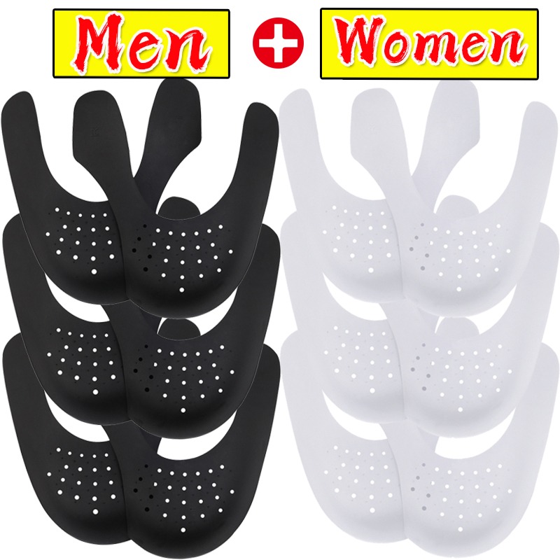 Sneaker Care Crease Protector - しわ防止靴ヘッドプロテクター,5ペア,カジュアルスニーカー,つま先キャップ,サポートストレッチャー,エキスパンダーシューズ保護