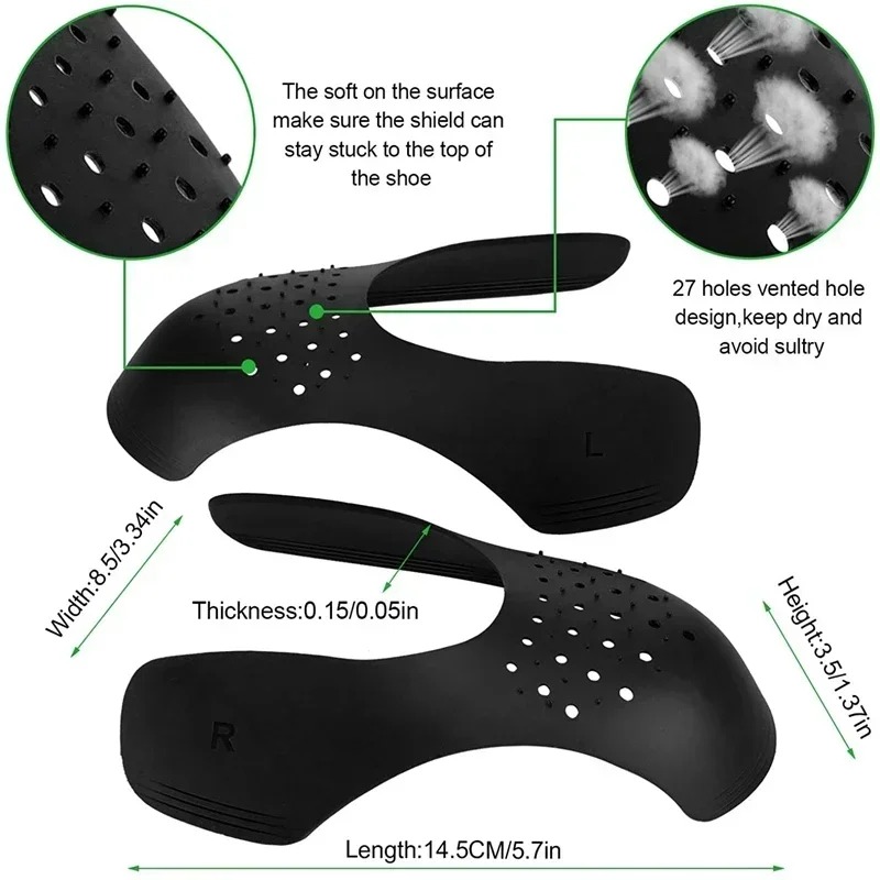 4 個の抗しわ靴プロテクタースニーカー用つま先キャップ抗しわ - Sneaker Care Crease Protector のレビューと価格