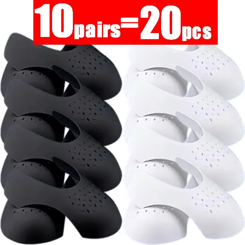 10 ペア靴抗しわプロテクタースポーツシューズヘッドしわガー - Sneaker Care Crease Protector のレビューと価格