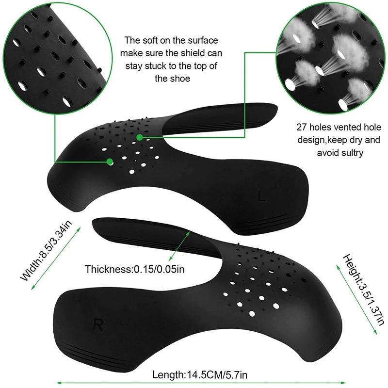 靴のしわ防止プロテクター、つま先保護、軽量スニーカー用、曲が - Sneaker Care Crease Protector のレビューと価格