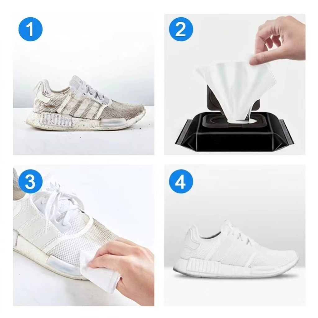 使い捨てスニーカークリーニングワイプ 12枚入りまたは30枚 - Sneaker Care White のレビューと価格