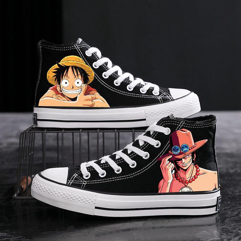 アニメキャンバスシューズワンピースラフメンズ加硫靴カジュアル - Sneaker Care Accessories のレビューと価格