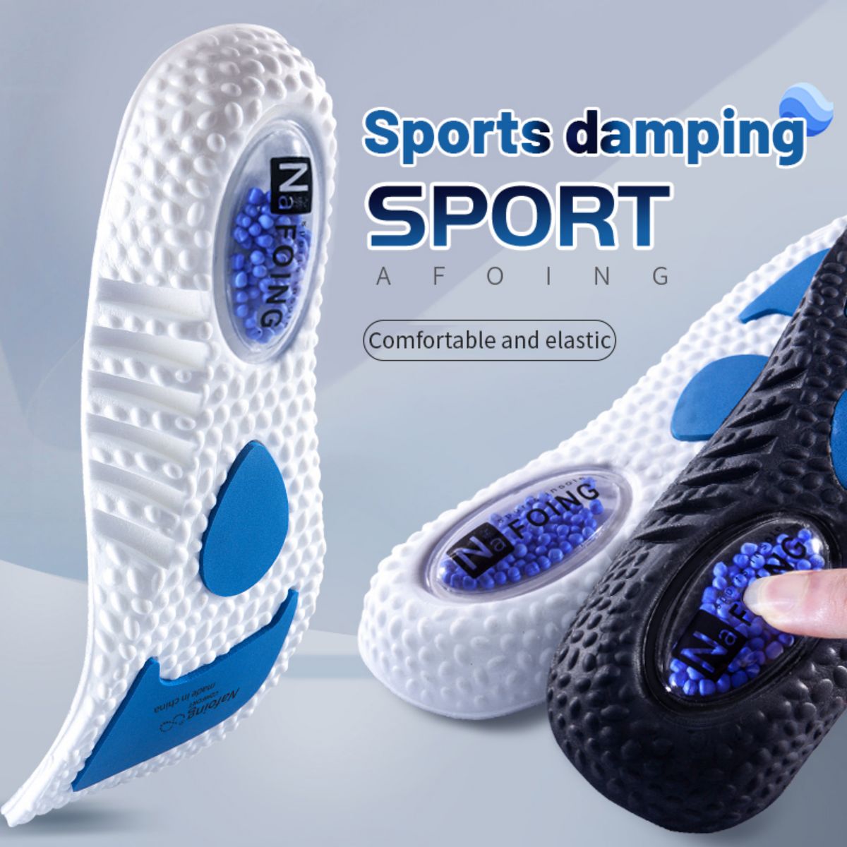 1ペアアップグレードスポーツ衝撃吸収インソールpuメモリーフ - Sneaker Care Foam のレビューと価格