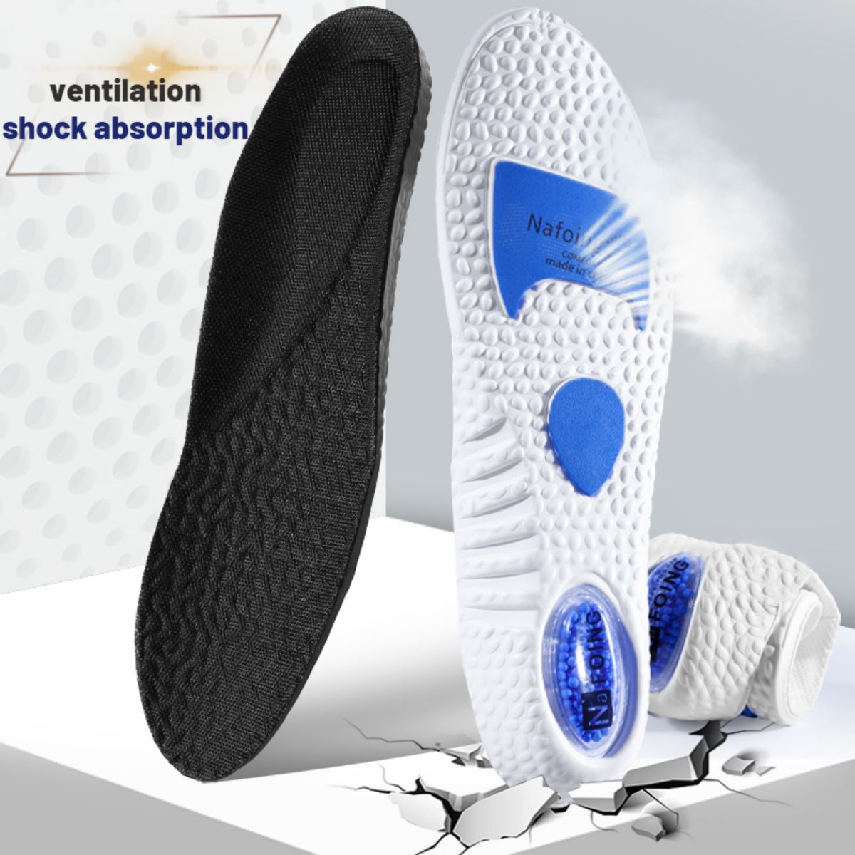1ペアアップグレードスポーツ衝撃吸収インソールpuメモリーフ - Sneaker Care Foam のレビューと価格