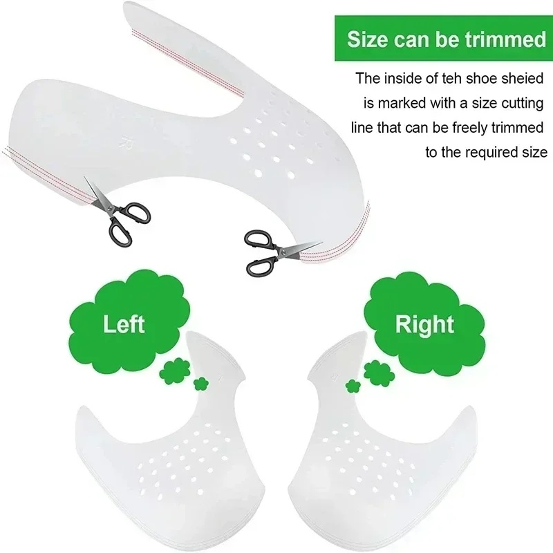 2 ペアのアンチクリースシューズヘッドプロテクター、カジュア - Sneaker Care Crease Protector のレビューと価格