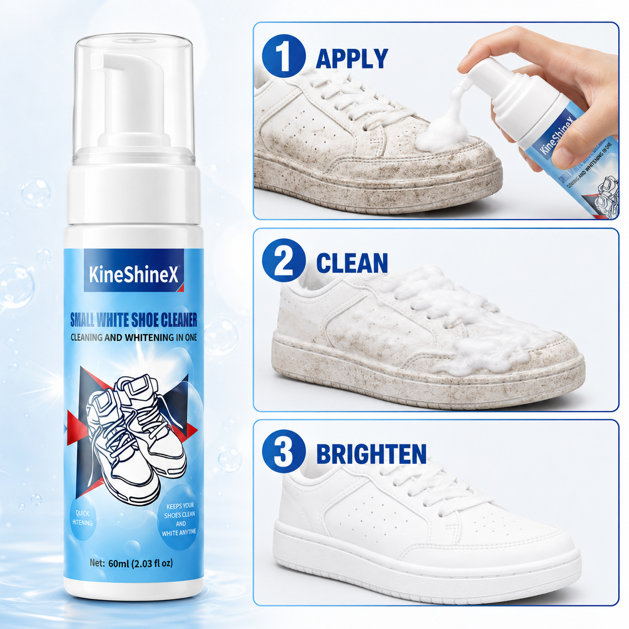 ギヘン靴クリーナーキット、水を使わない泡状靴クリーナー、靴ブ - Sneaker Care Accessories のレビューと価格